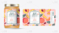 桃子果酱的标签和包装。Jar和标签。
