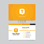 Vector modern creative and clean business card with communication symbol