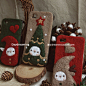 【圣诞星】白日梦原创圣诞小怪物羊毛毡手工毡IPHONE 4S/5手机壳