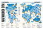 BBVA infographics : Two double-pages infographics, based on BBVA hits reached during the last years.