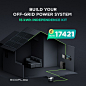 a black house with the words build your off grid power system 15 kwh independence kit