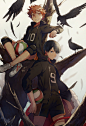 Tags: Anime, Asahikawa Hiyori, Haikyuu!!, Kageyama Tobio, Hinata Shouyou, Black Bird, Volleyball Ball