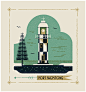 Lighthouses of Southern Africa : Lighthouses are a symbol of exploration and embody the spirit of adventure. We decided to research and illustrate these landmarks which dot our coastline across Southern Africa. We created a poster with custom lettering an