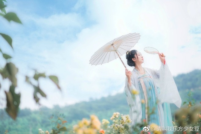 【繁花梦】#汉服摄影# #淮南舜耕山美景...