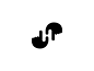 Handy H icon : UNUSED logo proposal with a negative space showing 