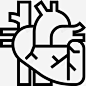 心脏医学90线性图标 平面电商 创意素材