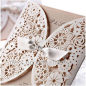 Lace invite with bow