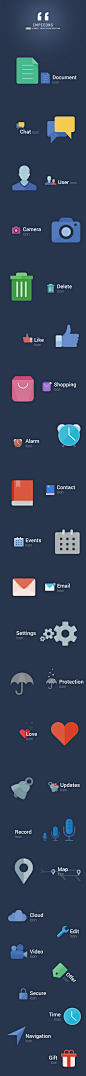 IMPICONS - Modern Flat style Free Icon Set - Freebie No: 116