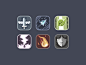 RPG icons : Icons for the fantasy RPG game, also check @2x 