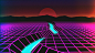 General 1920x1080 New Retro Wave neon synthwave wireframe