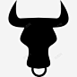金牛座的星座符号牛头前图标 UI图标 设计图片 免费下载 页面网页 平面电商 创意素材