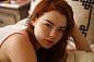 People 1920x1280 women model redhead long hair Sabrina Lynn freckles looking at viewer face bare shoulders zishy in bed pillow