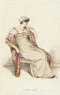 艺文馆的微博_微博《Ackermann's Repository》的手绘乔治亚时期的女性时尚插画，该杂志于1809-1829 由 Rudolph Ackermann创办，是当时英国最有影响力的时尚、建筑、艺术、文学、金融类全方面杂志，于1828年12月结束。