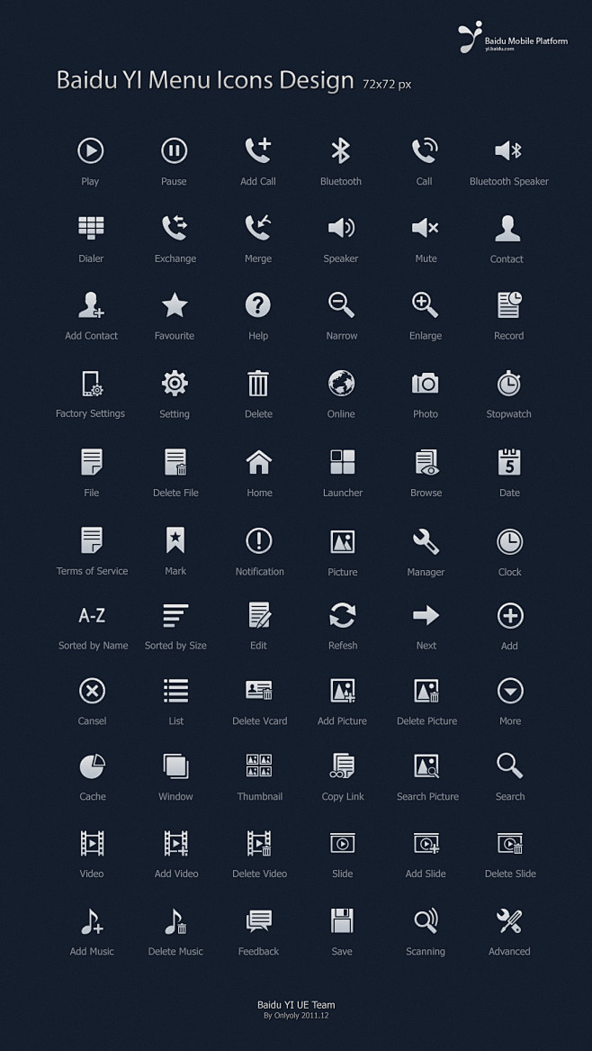 [Baidu YI]系统图标设计 | 欧...