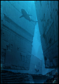 Underwater Ruins, Raphael Lacoste : Underwater Exploration leads sometimes to mysterious discoveries .... but be careful, it can be also dangerous