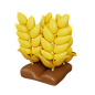 小麦植物 3D 图标