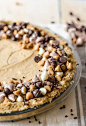 No Bake Peanut Butter Pie with Pretzel Crust | A Cookie Named Desire