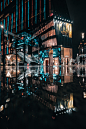 lightroom Moody neon night Photography  reflection Street Urban japan