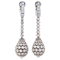 Cartier Diamond & White Gold Dangle Earrings