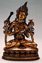 Manjushri. Tibet,16th c., gilded bronze.