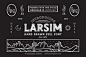 Larsim美式复古潮流品牌logo标识T恤服装海报标题衬线英文字体图片