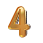 psd_golden_style_3d_number_4