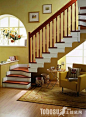 客厅旋转木楼梯扶手图片—土拨鼠装饰设计门户