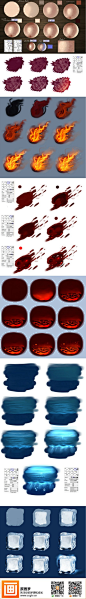 皮肤，毛发， 火焰，血迹，冰块，各种材质的绘画教程！国外大神ryky作品~更多雪藏教程点这里http://t.cn/zR62r1A （原画梦收集分享教材，版权及一切为作者所有）@绘画圣地网 @火神CG工场 @哲学的PS资源组 @创意方舟教育 @原画人官方微博 @木子翔Lix @麦田里的草帽人 @技术宅社区 @CG硬克美术资源网