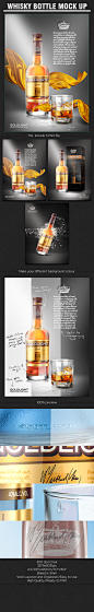 Whisky bottle mock up free : 300 dpi/cmyk3579x5031pixA3/297x420mm/11,7"x16,5"Bleed is 3mmWell Layered and Organized/Easy to UseHigh Quality/Ready to Print