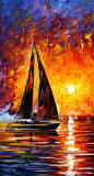 彩虹时刻——美国画家 Leonid afremov 作品