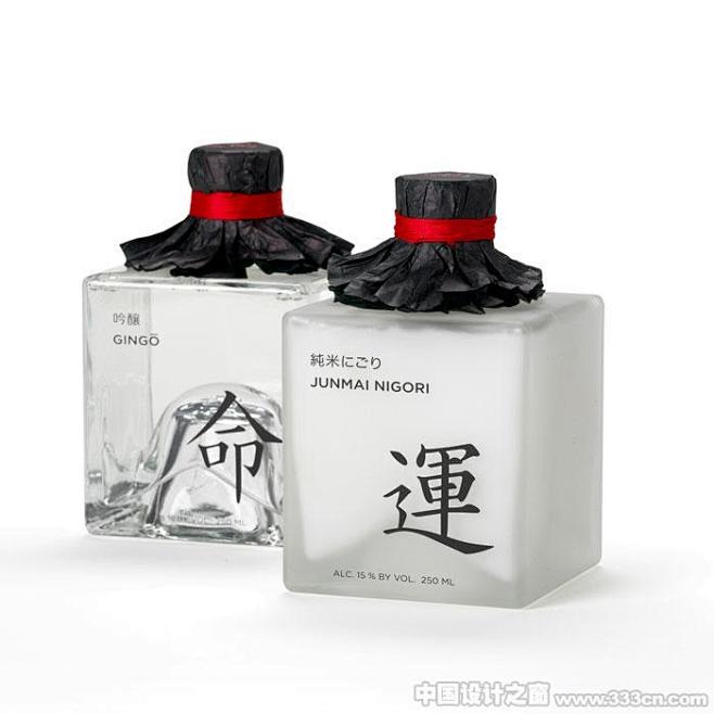 日本运道清酒系列产品外包装设计-中国设计...