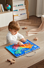 babycare中国地图拼图儿童益智早教3到6岁男女孩玩具磁力立体拼图-tmall.com天猫
