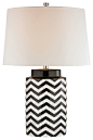 Chevron Table Lamp, Black and White, Standard - transitional - Table Lamps - ELK Group International