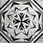 Liaison Laurel mosaic in custom stone blend - made to fit the room in which it's installed. Great for an entryway, master bathroom, or powder room.: 