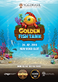Golden Fish Tank - marketing art & design : This is my marketing art produced for Yggdrasil Gaming to promote the video slot Golden Fish Tank at the ICE event held in London in February 2016 and for various purposes.