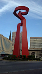 Downtown.... San Antonio, Texas -  Friendship Statue was officially presented to San Antonio as a beacon of USA / Mexico ties.