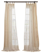 Essex Natural Linen Blend Stripe Sheer Curtain traditional curtains