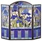 Meyda Tiffany Iris Fireplace Screen Tiffany Glass X-63272 victorian-fireplace-screens