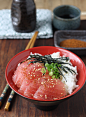 Tuna Sashimi Rice Bowl with Japanese Seven Spice by SeasonWithSpice.com