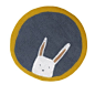 Tapis rond en feutre - Pasu 120 cm bunny gris orage - MUSKHANE Plus