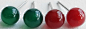 外贸红绿色925纯银耳钉（多色）-最搭配