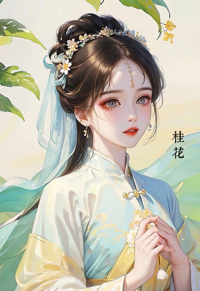 古风美人-十二花神-桂花