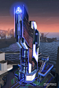 Crackdown 3 / More Buildings , Jordan Grimmer : Building concept work for the multiplayer section of Crackdown 3. 
© Microsoft Studios