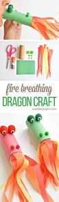 Paper Roll Dragon Craft: 