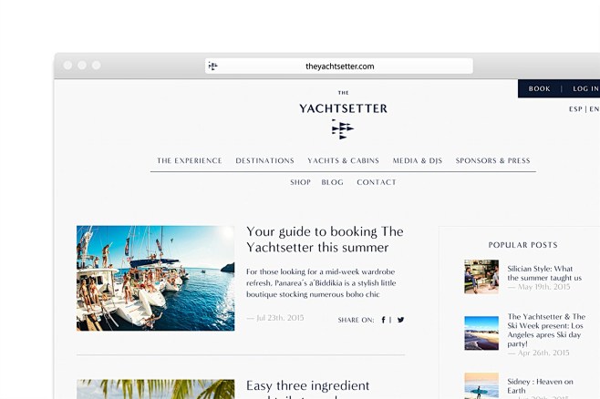 The Yachtsetter旅游网站网...