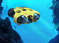 a submarine drone that freely captures your underwater journey in high definition : think think design's 'ibubble' project is a submarine drone equipped with a camera which follows divers thanks to a connected wristwatch.