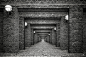 General 1400x933 architecture symmetry lights photo manipulation monochrome wall bricks collage