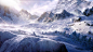 雪山，唯美，很漂亮_CGwall游戏原画网站