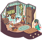 Pixel Vignette: Bath Time by hitogata [CLICK FOR ANIMATION]