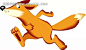 卡通画奔跑的橙色狐狸插画|动物|动物图片|狐狸|卡通动物|卡通画|卡通形象|免费下载|矢量素材|手绘
